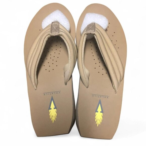 Volatile Zoe Beige Platform Sandals - Picture 4 of 6